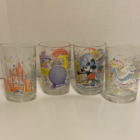 Disney World 25th Anniversary Glasses from McDonald’s - Picture 1 of 16
